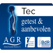 Decision-making aid for buying products that protect the back, rated as “very good” by ÖKO-TEST.