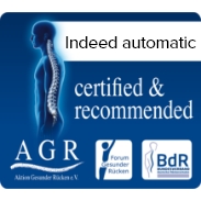 Decision-making aid for buying products that protect the back, rated as “very good” by ÖKO-TEST.