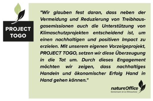 Active climate protection with PROJECT TOGO